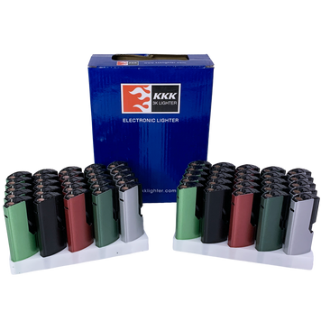 Газові запальнички "KKK Lighter"  метал (турбо полум'я 🚀) 11001-1 / 129-1 1001-1 / 129-1 фото