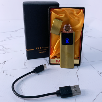 USB ⚡️ Зажигалка FASHION в подарочной упаковке (Спираль накаливания) USB-98 Gold USB-98 Gold фото