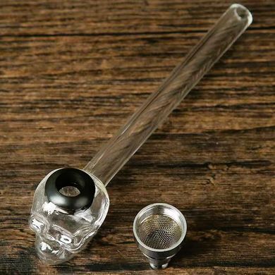 Стеклянная трубка-выпариватель D&K Oil-pipe 💀 (14см) DK-8587 Череп 💀 DK-8587 Череп 💀 фото