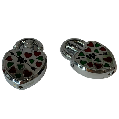 Запальничка кишенькова (турбо полум'я) "Замочок для серця" №4205-1 4205-1 фото