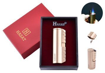 Зажигалка в подарочной коробке HASAT (Острое пламя) №4320 Gold 4320-Gold фото