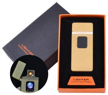USB зажигалка в подарочной упаковке Lighter (Спираль накаливания) №HL-7 Gold 955742889 фото