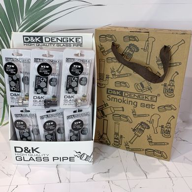 Стеклянная трубка для курения D&K DENGKE DK8821A 9.5 см Silver DK8821A Silver фото