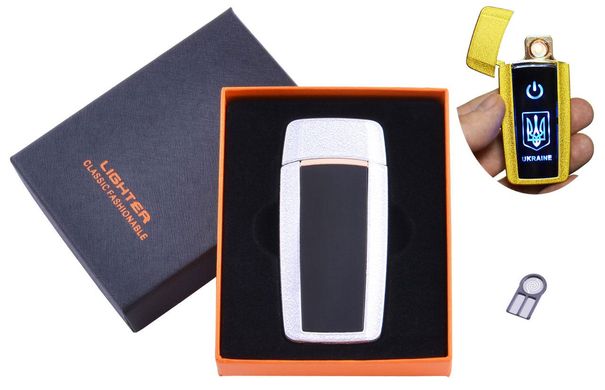 USB зажигалка в подарочной упаковке Украина (Спираль накаливания) HL-56 White HL-56-White фото