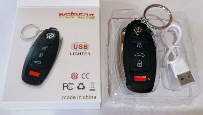 Запальничка-прикурювач від USB у вигляді ключа від машини №4364 4364 фото