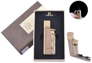 Запальничка подарункова FANG-FANG (Гостре полум'я, Відкривачка) №4026 Gold 708006146 фото