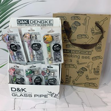 Стеклянная трубка для курения D&K DENGKE 9.5 см DK8582E DK8582E фото