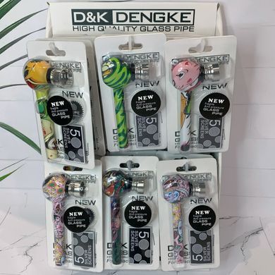 Стеклянная трубка для курения D&K DENGKE 9.5 см DK8582E DK8582E фото