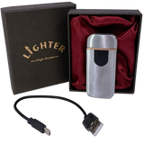 Подарункова електронна USB-запальничка з вольфрамовою спіраллю Lighter High-Grade HL-518-1 Silver HL-518-1 Silver фото