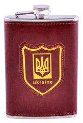 Фляга обтягнута шкірою (256мл) Україна 🇺🇦 UKR-5 UKR-5 фото