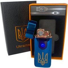 Електрична та газова запальничка Україна (з USB-зарядкою⚡️) HL-431 Blue-ice HL-431-Blue-ice фото