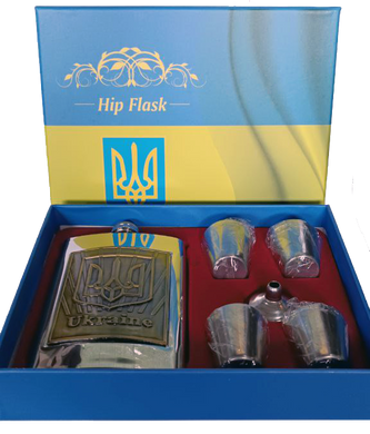 Подарунковий набір з флягою для чоловіків Ukraine 🇺🇦 6х1 TZ-13 TZ-13 фото