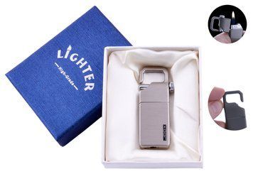 Зажигалка-брелок в подарочной коробке Lighter (Обычное пламя) №XT-71 Silver 1089146055 фото