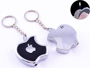 Запальничка-брелок Apple (Звичайне полум'я) №4047 Чорний 4047 Чорний фото