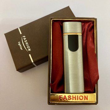 USB ⚡️ Зажигалка FASHION в подарочной упаковке (Спираль накаливания) USB-99 silver USB-99 silver фото