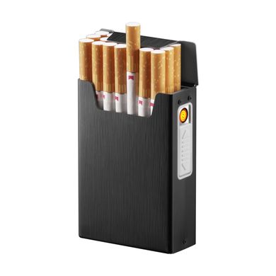 Портсигар на 20 сигарет із електроприкурювачем⚡️Українська символіка (USB) HL-426 HL-426 фото