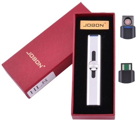 USB зажигалка в подарочной упаковке Jobon (Спираль накаливания) №HL-8 Silver 955742891 фото