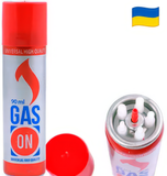 Газ для заправки зажигалок очищенный "ON" 90мл (Сумы 🇺🇦 Металл) Суми-🇺🇦-Метал фото