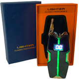 Електрична USB-запальничка з подвійною дуговою плазмою та LED-підсвічуванням ⚡⚡ HL-654-1 HL-654-1 фото