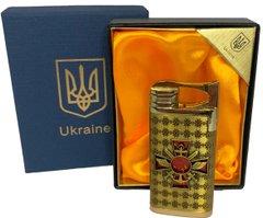 Зажигалка газовая Украина (Подарочная коробка🎁, турбо пламя 🚀) HL-4523-4 RED HL-4523-4 RED фото