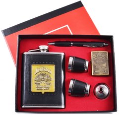 Подарочный набор Виски 6в1 фляга, рюмки, лейка, зажигалка, ручка TZ-1 Черный TZ-1-Черный фото