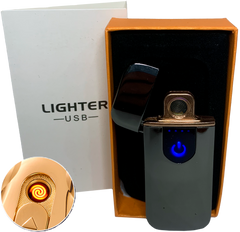Сенсорная USB Зажигалка ⚡️ (спираль накаливания) USB LIGHTER HL-520 Black HL-520-Black фото