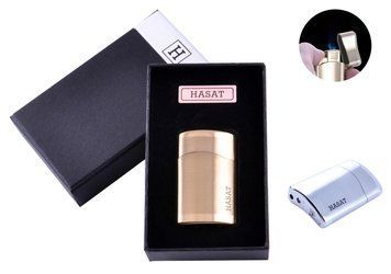 Зажигалка в подарочной коробке HASAT (Турбо пламя) №4312 Gold №4312 Gold фото