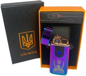 Електрична та газова запальничка "Доброго вечора Ми з України" (з USB-зарядкою⚡️) HL-436 Colorful-ice HL-436-Colorful-ice фото