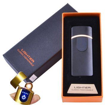 USB зажигалка в подарочной упаковке Lighter (Спираль накаливания) HL-43 Black HL-43 Black фото