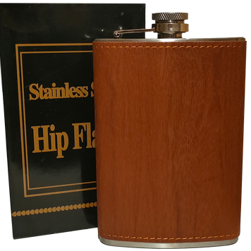 Фляга из нержавеющей стали (Кожа) FS-9 Brown FS-9-Brown фото