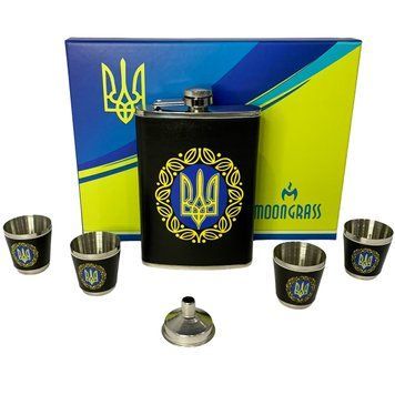 Подарунковий набір фляга з чарками та лійкою Україна WKL-095 WKL-095 фото