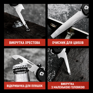 Мультитул туристический тактический 13 в 1 Traveler (с чехлом) MQ007-L2-8G Black MQ007-L2-8G Black фото