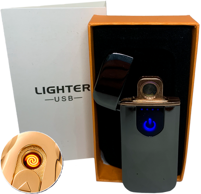 Сенсорна USB Запальничка ⚡️ (спіраль розжарювання) USB LIGHTER HL-520 Black HL-520-Black фото