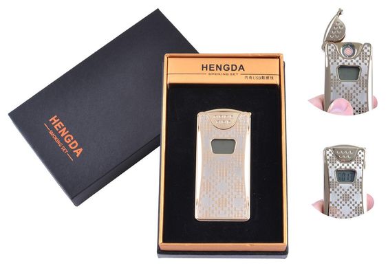 USB запальничка в подарунковій упаковці HENGDA (Спіраль розжарювання, Лічильник підпалу) XT-4873-2 XT-4873-2 фото