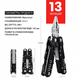 Мультитул туристический тактический 13 в 1 Traveler (с чехлом) MQ007-L2-8G Black MQ007-L2-8G Black фото 9