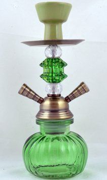 Кальян на дві персони (27см) А006-2 (Зелений) 494292095 фото