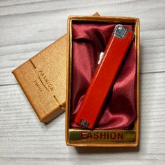 Зажигалка подарочная кремниевая (пламя обычное 🔥) FASHION D61 Красная D61-Червона фото