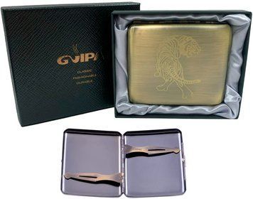 Портсигар на 20 сигарет у подарунковій упаковці 🎁 "Тигр 🐅" GVIPAI HL-4984-1 HL-4984-1-тигр фото