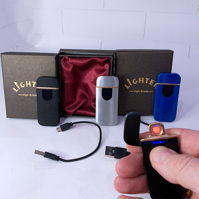 Подарункова електронна USB-запальничка з вольфрамовою спіраллю Lighter High-Grade HL-518-1 Blue HL-518-1 Blue фото