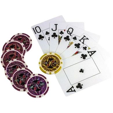 Професійний набір для покеру Poker box в алюмінієвому кейсі (⚠️ Знижений в ціні товар: Пошкоджений кейс ⚠️) №500N 500N фото