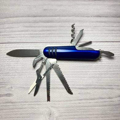 Складной туристический нож Traveler 12в1, 9.1см (144шт/ящ) №5011GAC blue 5011GAC-blue фото