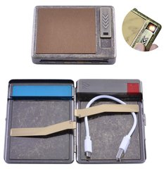 Портсигар подарунковий з USB запальничкою (Спіраль розжарювання, 20 сигарет) HL-8001-6 HL-8001-6 фото