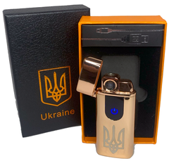 Електрична та газова запальничка Україна (з USB-зарядкою⚡️) HL-431 Golden-ice HL-431-Golden-ice фото
