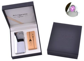 Электроимпульсная зажигалка в подарочной коробке Arc Cigarette HL-107 Silver HL-107 Silver фото