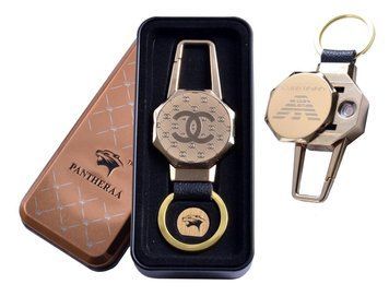 USB запальничка в подарунковій металевій коробці (брелок + ліхтарик) 4687B-1 4687B-1 фото