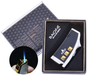 Запальничка подарункова Baofa (Гостре полум'я) №4035 Black №4035 Black фото