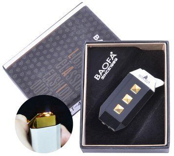 Запальничка подарункова Baofa (Турбо полум'я) №4039 Black 460327697 фото