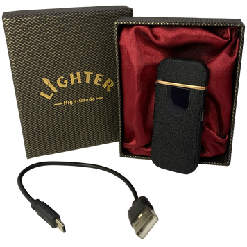 Подарункова електронна USB-запальничка з вольфрамовою спіраллю Lighter High-Grade HL-518-1 Black Matte  HL-518-1 Black Matte  фото