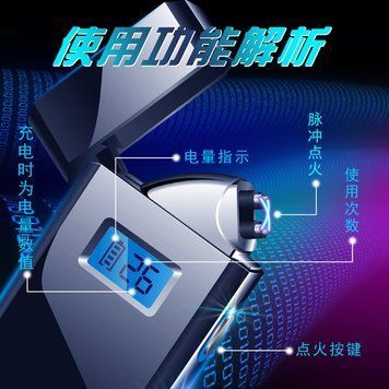 Электроимпульсная зажигалка в подарочной коробке Lighter (USB) 5005 Black Уценка! 5005 Black Уцінка! фото