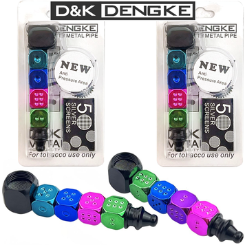 Металева трубка DENGKE DK8824A + фільтри | дизайн гральні кістки  DK8824A фото